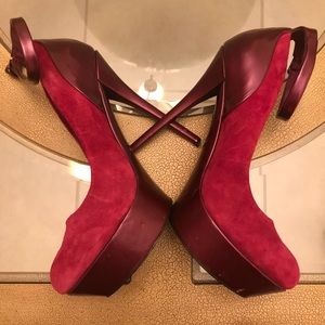 Aldo’s Burgundy Strap Heels